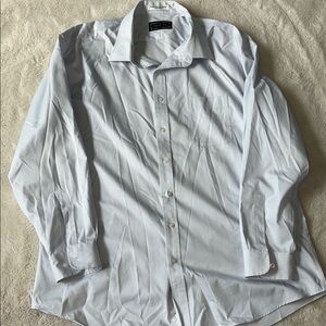 Thomas Shea Light Blue Dress Button-Up Shirt Classic Style Size